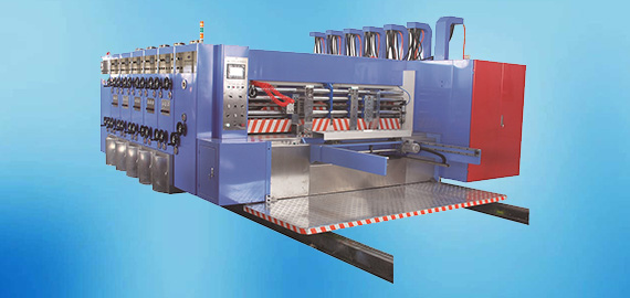 Automatic flexo printing and slotting machine